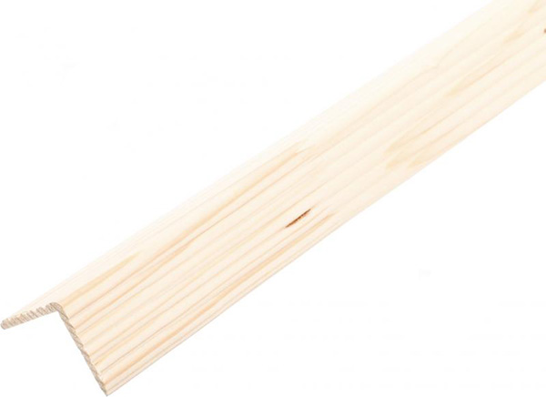 Уголок рельефный ЛІСБУДІНВЕСТ наружный 40х40х2500 мм сосна