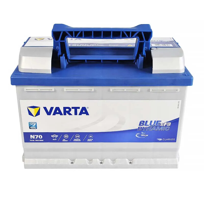 Аккумулятор автомобильный Varta Dynamic EFB N70 70Ah 760A 12V «+» справа (570500076)