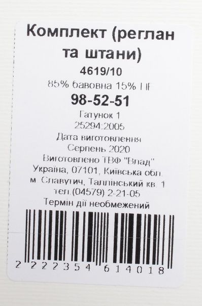 Комплект для дівчаток Luna Kids 4619/10 р.116 сірий 