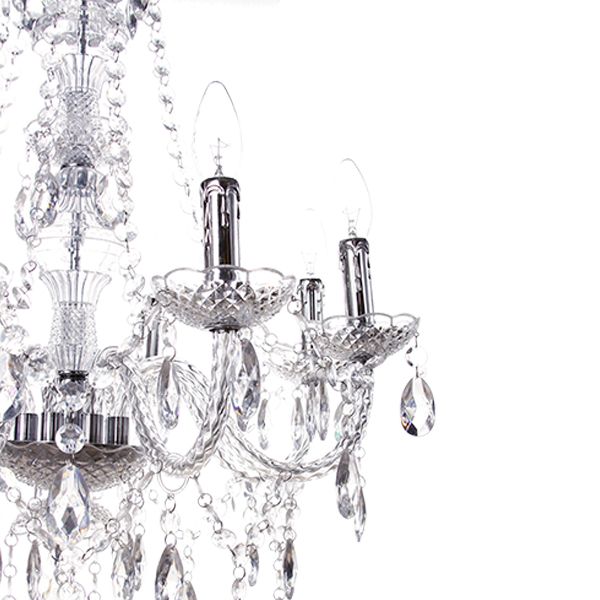 Люстра підвісна Геотон НСБ 01-8х60-909 Акрил 1-8 8xE14 прозорий 43576 