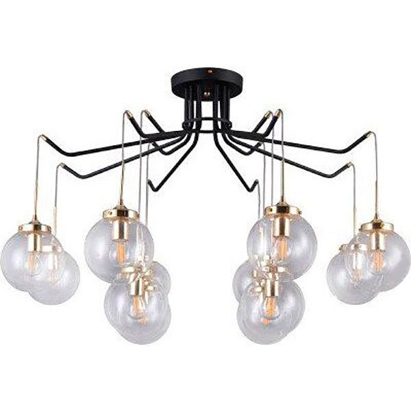 Люстра потолочная Victoria Lighting Miracle/PL12 12x5 Вт E14 черный/золото