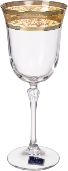 Набор бокалов для вина Ludovica Melania Gold 280 мл 6 шт. Vema 