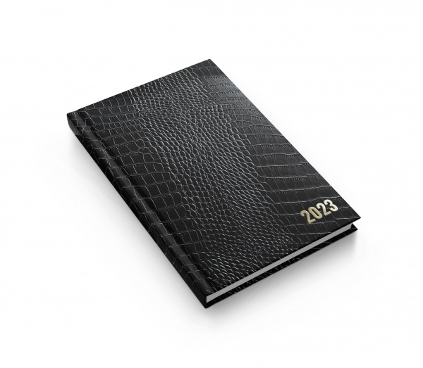 Щоденник датований А5 чорний Аркуш A5 2023