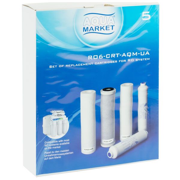 Комплект картриджей Aquafilter для систем обратного осмоса (RO6-CRT-AQM) 