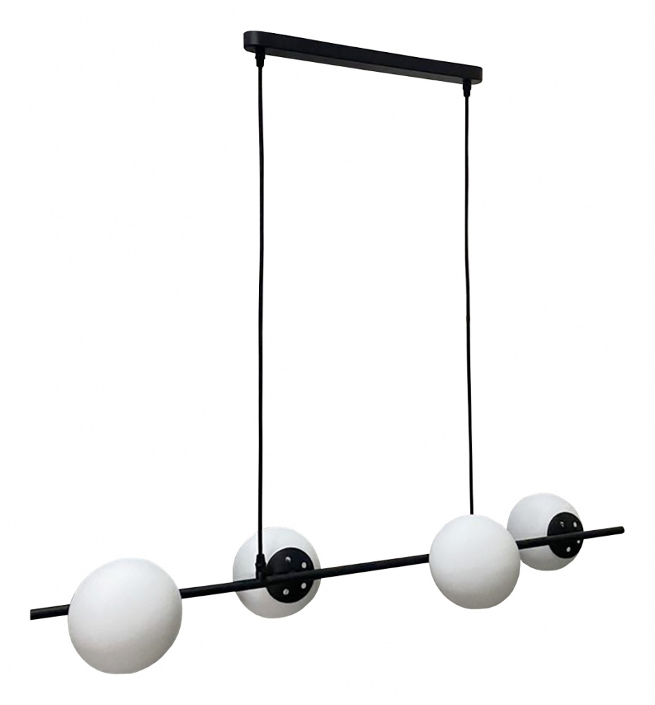 Люстра підвісна Геотон Milk-4PS 4x40 Вт E27 чорно-білий 49662