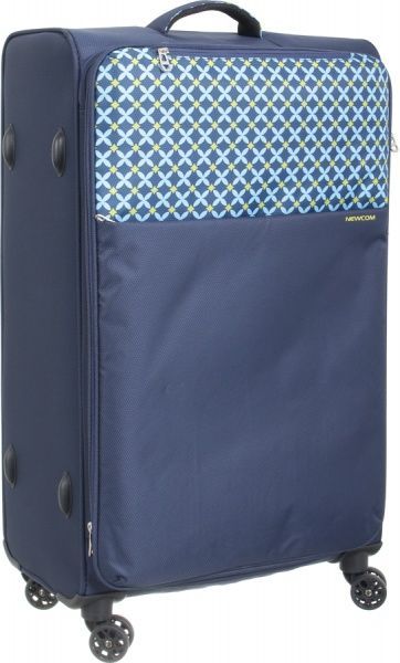 Валіза UP! (Underprice) N1118 синій із принтом 70x43,5x23/26+5 см 