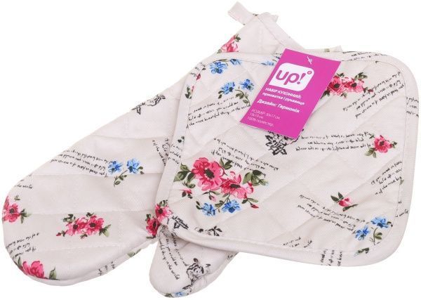 Набір кухонний прихватка та рукавиця Гармонія 17x30 см різнокольоровий UP! (Underprice) 