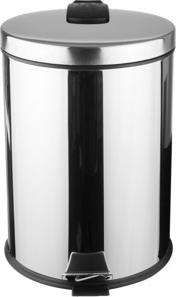 Відро для сміття EforMetal з педаллю 30 л срібний 408