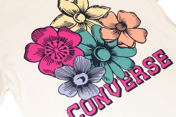 Футболка Converse FLOWER RELAXED TEE 10022749-102 р. XS білий