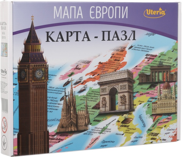Карта-пазл Uteria Карта Європи 36 елементів