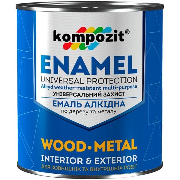 Емаль Kompozit алкідна ПФ-115 сірий глянець 0,25кг