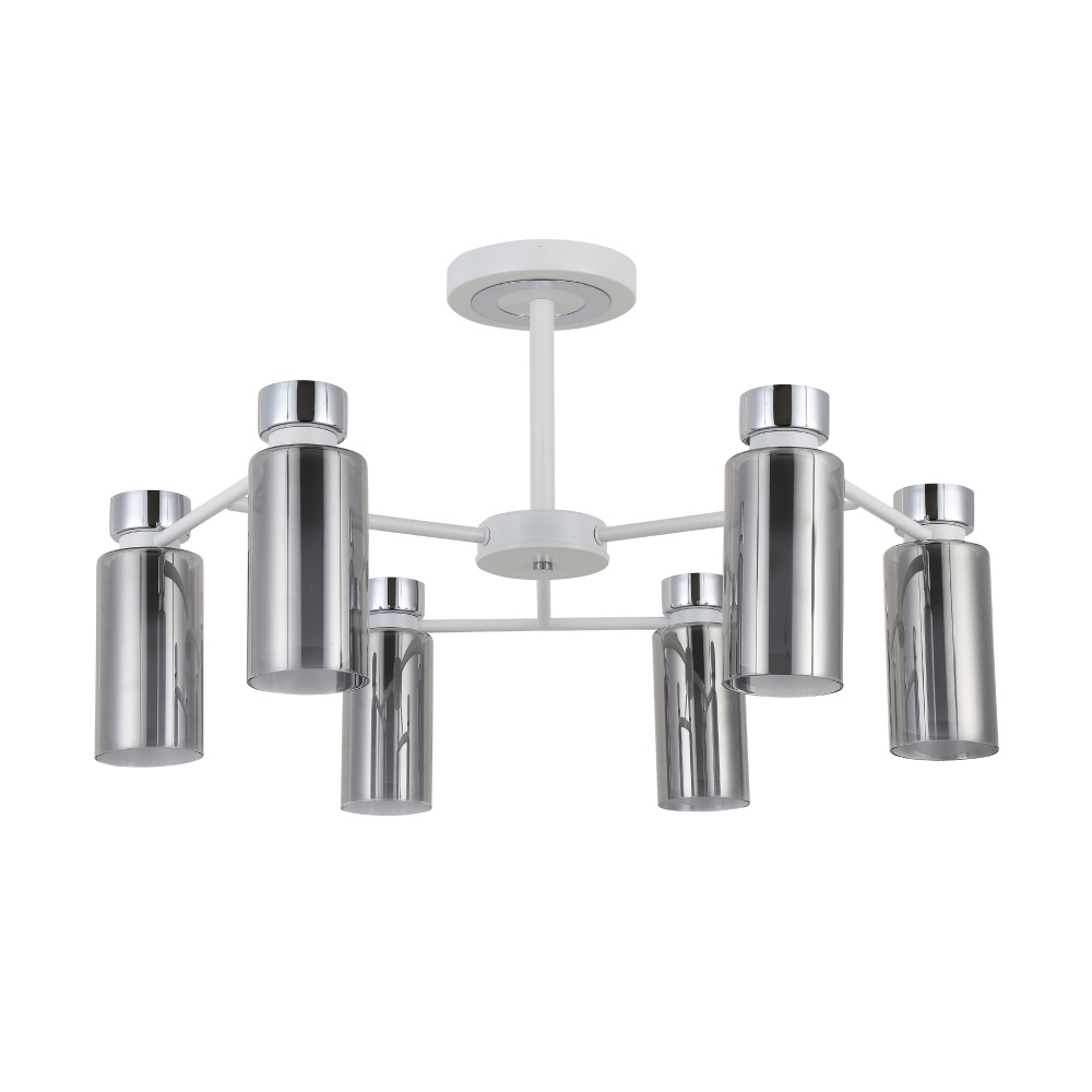 Люстра Miorro Leone метал/скло 6x40 Вт E14 чорний 51-311-080