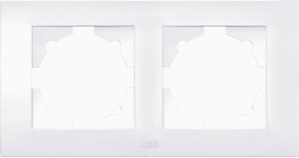 Рамка двухместная ABB Cosmo универсальная белый 612-010200-226