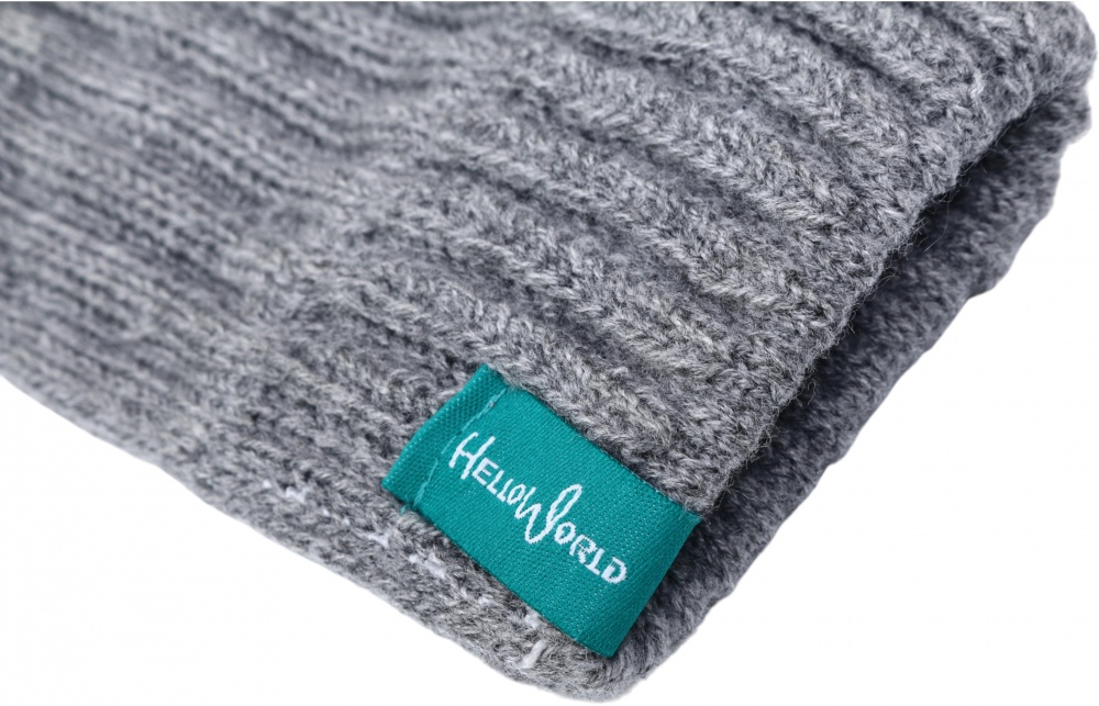 Рукавицы HW для мальчиков р.14-16 /светло-серый