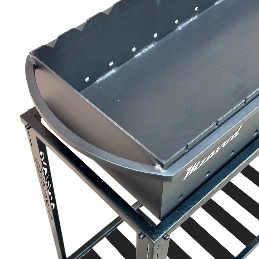 Мангал Metalzavod с разборной дровницей на 12 шампуров 4 мм