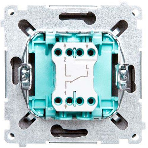 Перемикач прохідний одноклавішний Simon Basic без підсвітки 10 А 250В матовий графіт BMW6.01/28