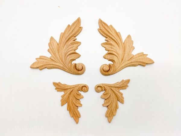 Декоративная панель деревянная угловая 2 шт., CN.02.60 56х60x3 мм 