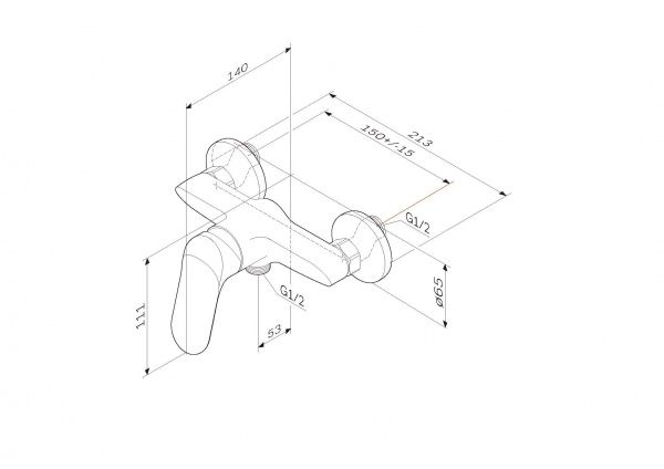 Смеситель для душа AM.PM Sunny F85C20000