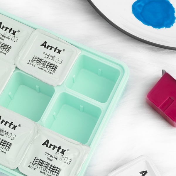 Набір гуашевих фарб AJG-001-18C 18 кольорів 30 мл LC302314 Arrtx