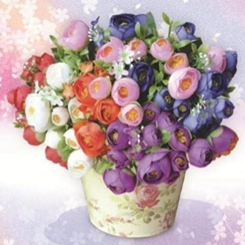 Набор для творчества со стразами на подрамнике Цветы для вдохновения 30x30 см Діамантові ручки 