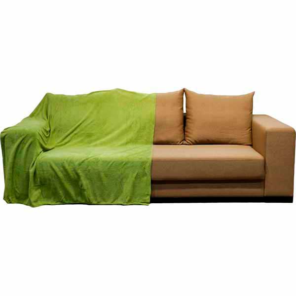 Плед мікрофібра Underprice Золотавий лайм 160x200 см