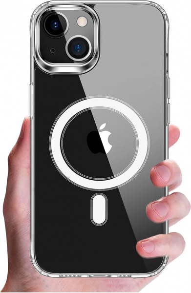 Прозорий силіконовий чохол iLoungeMax Clear Case with MagSafe для iPhone 14 Plus