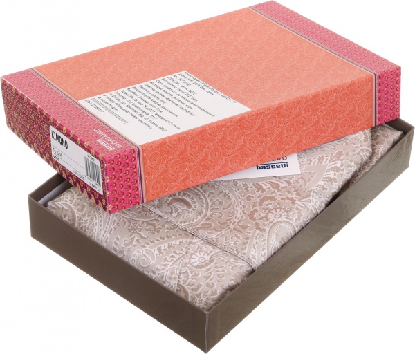 Халат-кімоно Grandfoulard LAGLIO V. 41 р. L-XL бежевий із малюнком