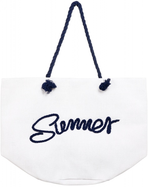 Сумка пляжная AVL Summer 35x53x20 белый с синим