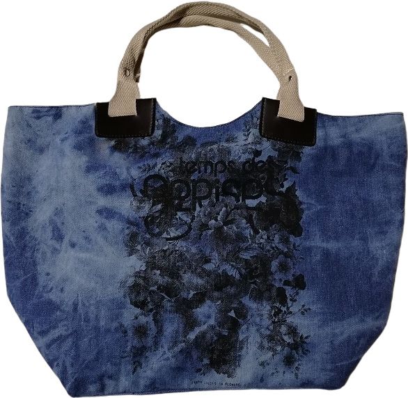 Сумка пляжна Denim mist чорний із синім 