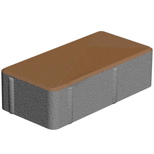 Тротуарная плитка Золотой Мандарин Кирпич персиковый 200х100х60 мм