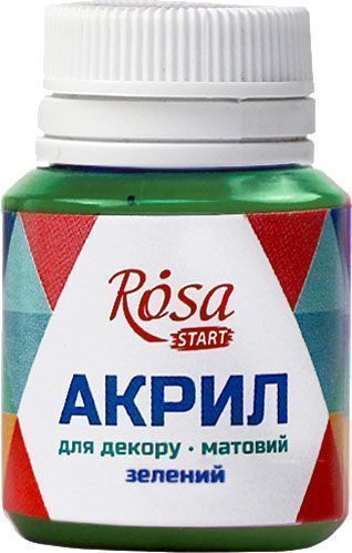 Фарба акрилова Зелена матова 20 мл Rosa Start