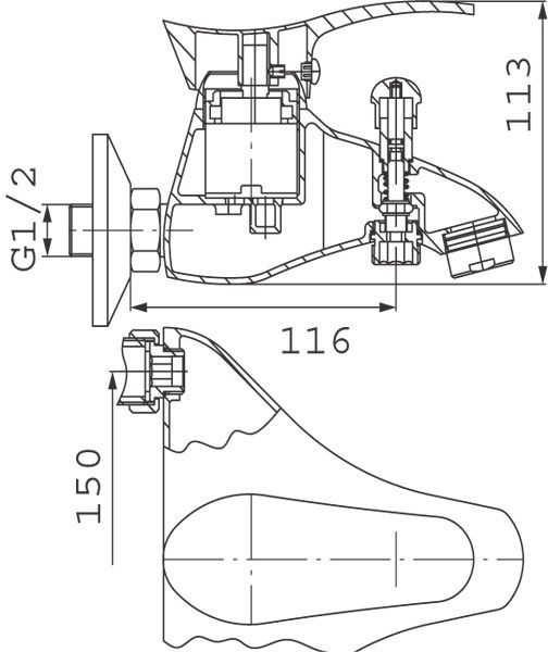 Смеситель для ванны Ferro Padwa BTP 1