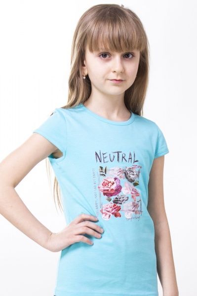 Футболка для дівчаток KOSTA р.98-104 блакитний 0112-5 