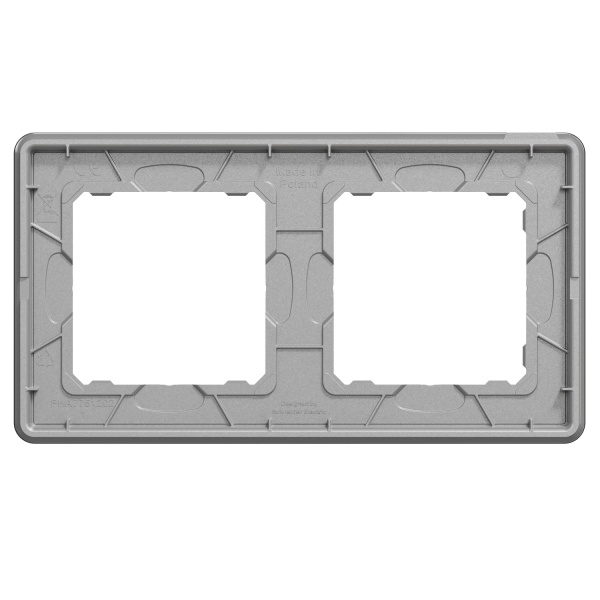 Рамка двухместная Schneider Electric Sedna Elements универсальная черное стекло SDD362802