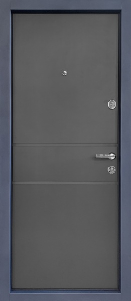 Двері вхідні Міністерство дверей КУ-Антрацит М грифель горизонт 2050х860 мм праві