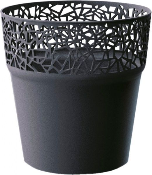 Кашпо пластиковое Prosperplast Tree круглый 3,2л антрацит (78996-433) 
