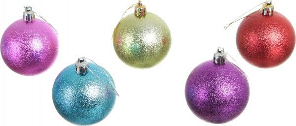 Набор елочных шаров пластиковых Тональность мульти d60 мм 40 шт./уп. 