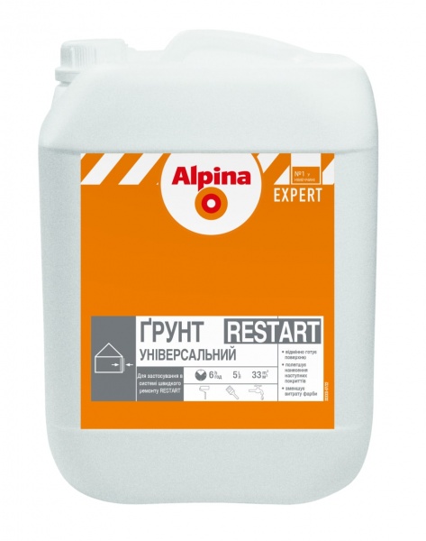 Грунт универсальная Alpina EXPERT RESTART 5 кг 5 л 