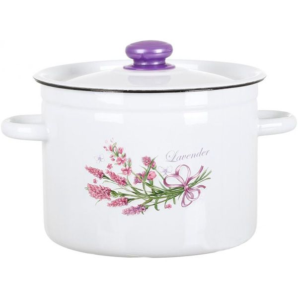 Каструля Букет лаванди 5,5 л біла I1617/2 Idilia