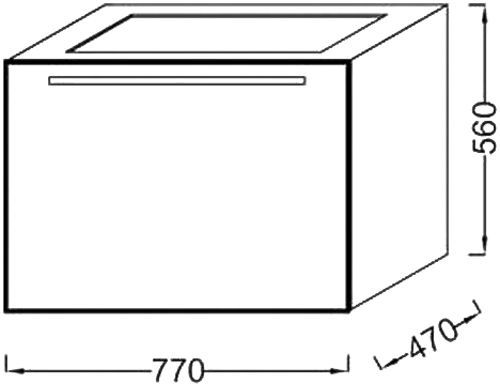 Тумба подвесная Jacob Delafon Struktura 57 EB1284-N18