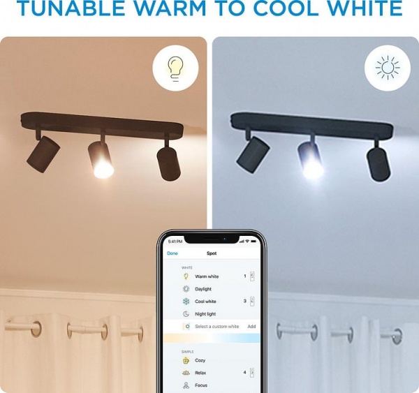 Спот WiZ IMAGEO Spots 3x5W 2200-6500K RGB Wi-Fi черный 