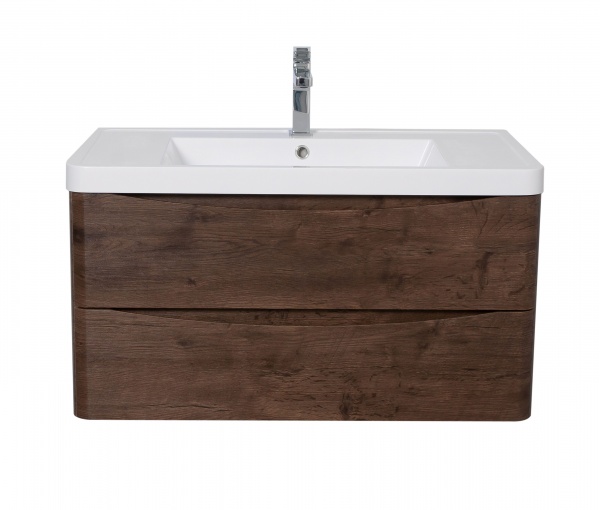 Тумба підвісна Aqua Rodos Vista каштан з умивальником Ваr 90 см