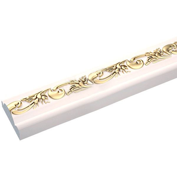 Молдинг Dellos Baget 157G-115 белый с золотистым 2400x30x14мм 