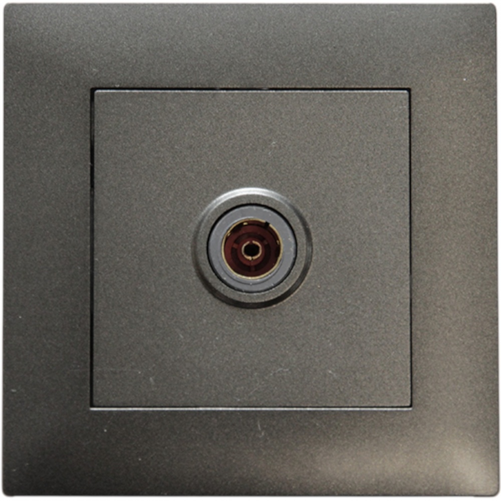 Розетка TV прохідна Makel Rizz IP20 димчастий 88050007