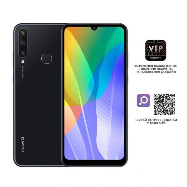 Смартфон Huawei Y6P 3/64GB black (51095KYP) 