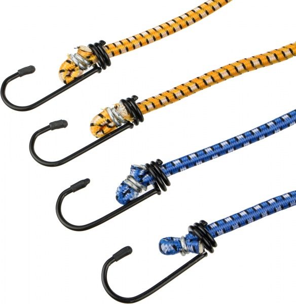 Резиновый шнур с крюками 1 м 2 шт 1 м синий/желтый