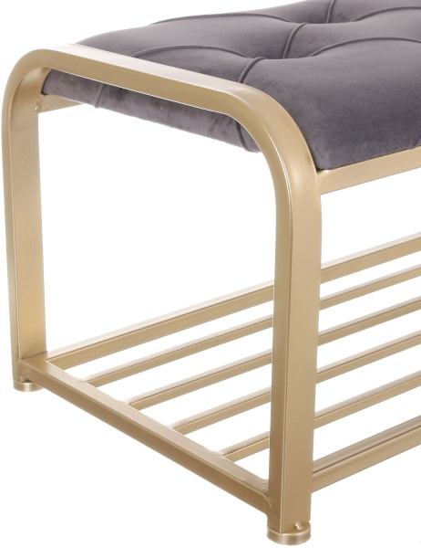 Банкетка Calzado 80x30x36 см темно-сіра