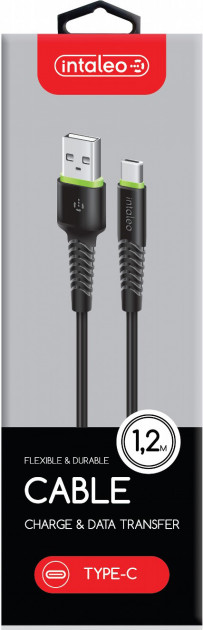 Кабель Intaleo USB Type-C – USB 1,2 м чорний