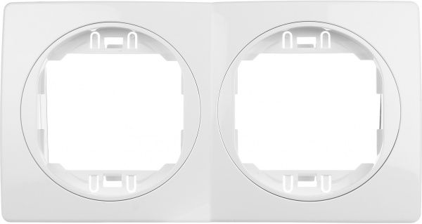 Рамка двухместная Aling-Conel EON горизонтальная белый E6701.00