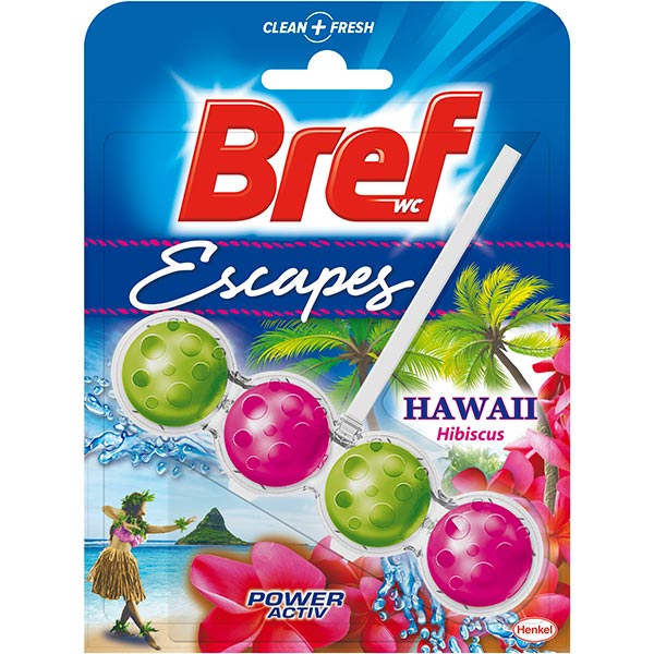 Гигиенический блок для унитаза Bref Power-Aktiv Гавайский цветок 50 г
